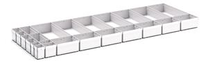 24 Compartment Box Kit 100+mm High x 1300W x525D drawer Bott Cabinets 1.3m Wide x 520mm Deep 43020780 
